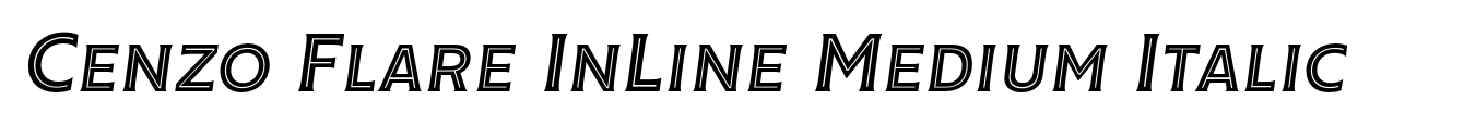 Cenzo Flare InLine Medium Italic